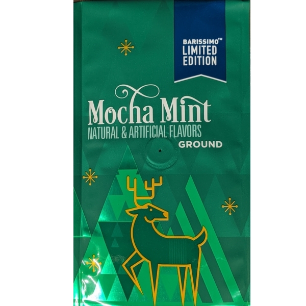 Mocha Mint Flavored Ground Coffee Barissimo (Seasonal Blend) 12 Oz