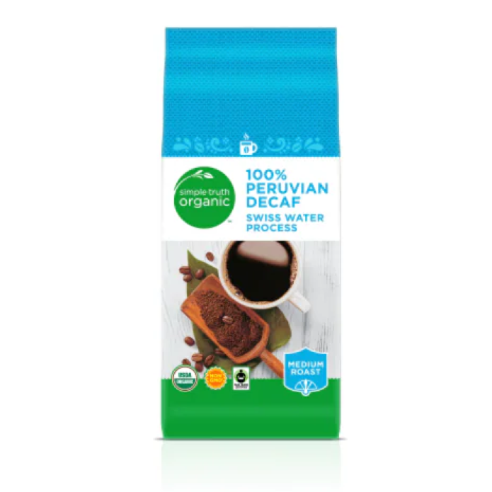 Organic Peruvian Decaf Medium Roast Ground Coffee 11oz